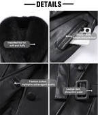 Emma Leather Trench Jacket with Fur Details