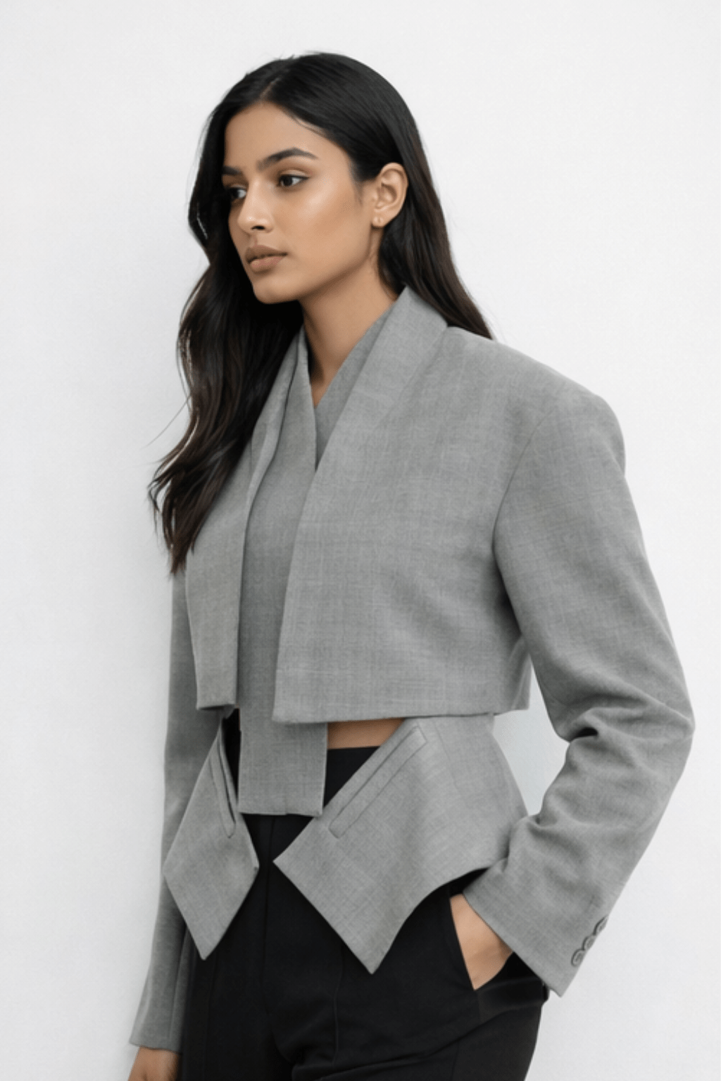 Cut - out Woven Jacket - Luxe Atire