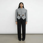 Cut - out Woven Jacket - Luxe Atire