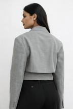 Cut - out Woven Jacket - Luxe Atire