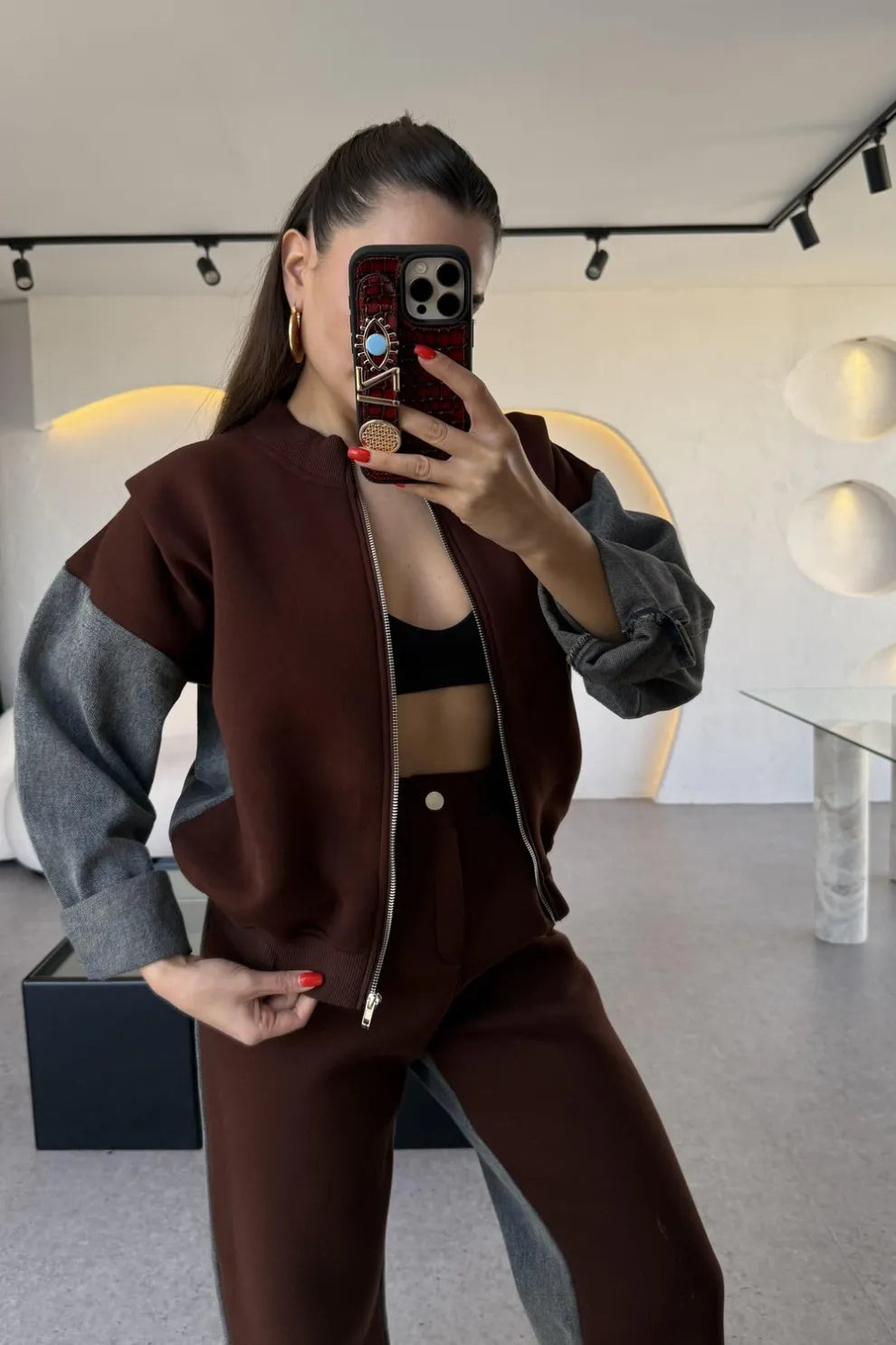 Arlo Patchwork Jacket Set