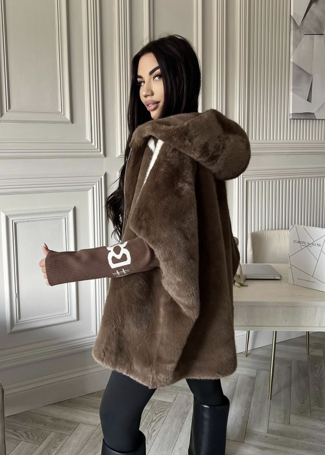 Elodie Plush Hooded Jacket