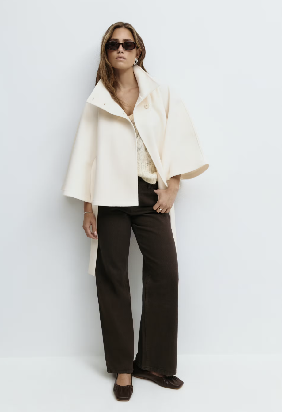 Arlette Belted Cape Jacket