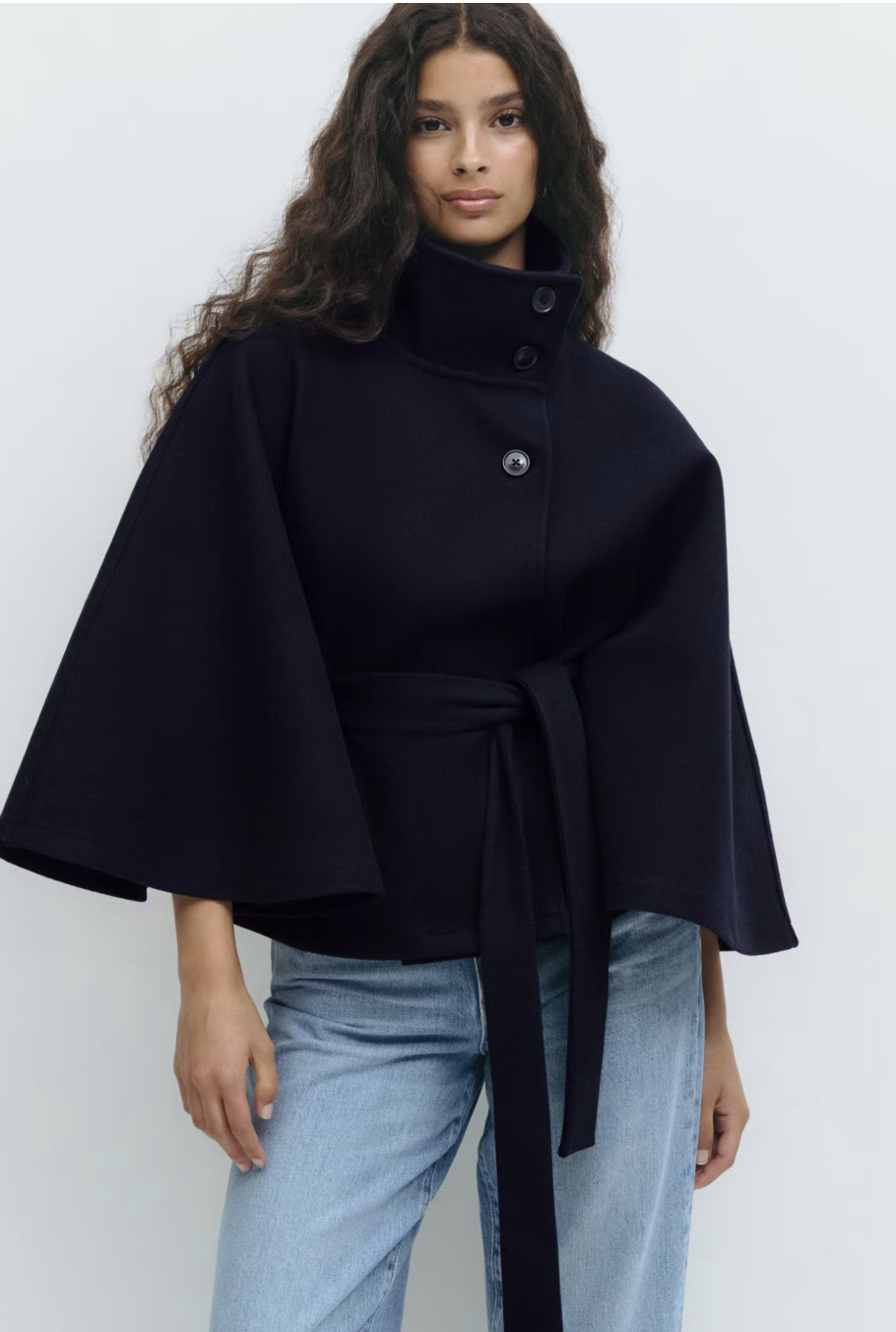 Arlette Belted Cape Jacket