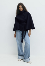 Arlette Belted Cape Jacket