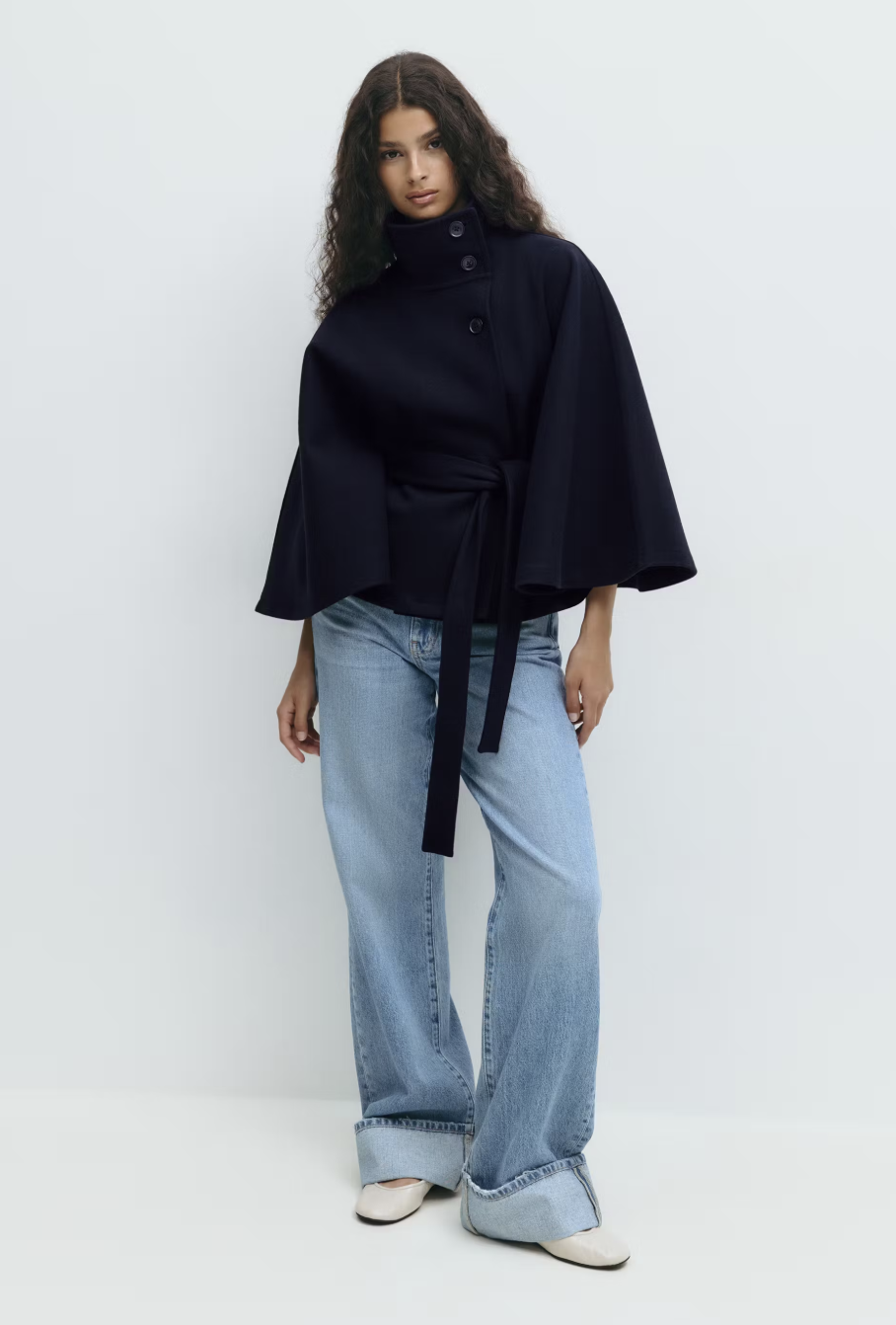 Arlette Belted Cape Jacket