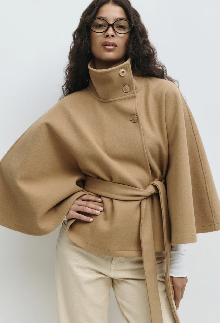 Arlette Belted Cape Jacket