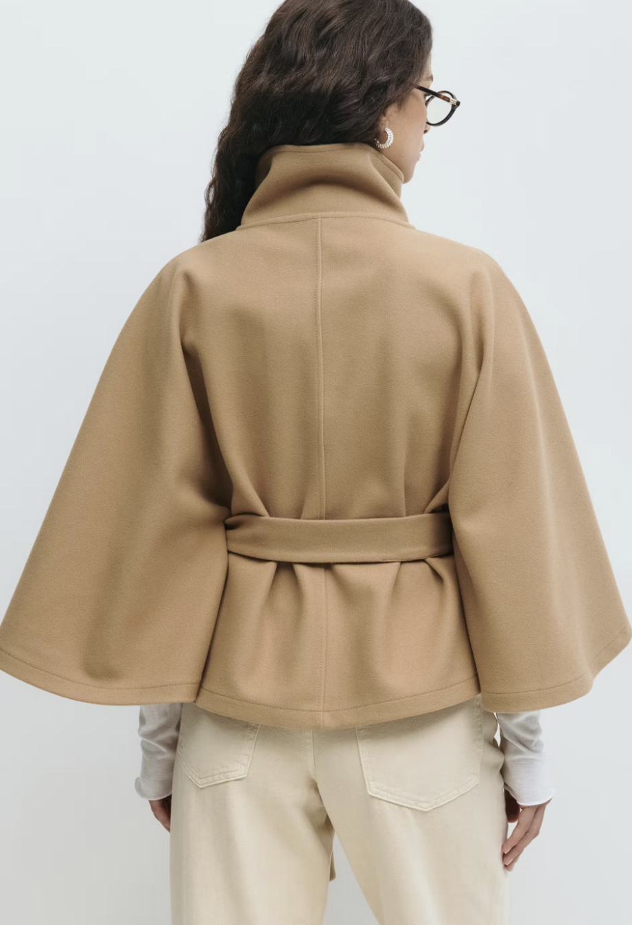 Arlette Belted Cape Jacket