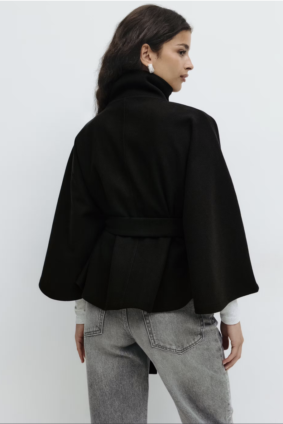 Arlette Belted Cape Jacket