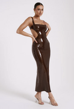 Seraphina Sequin Cut-Out Maxi Dress