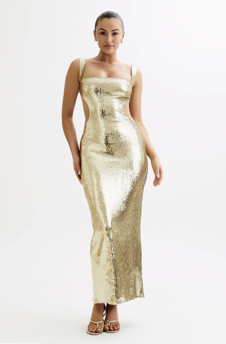 Seraphina Sequin Cut-Out Maxi Dress