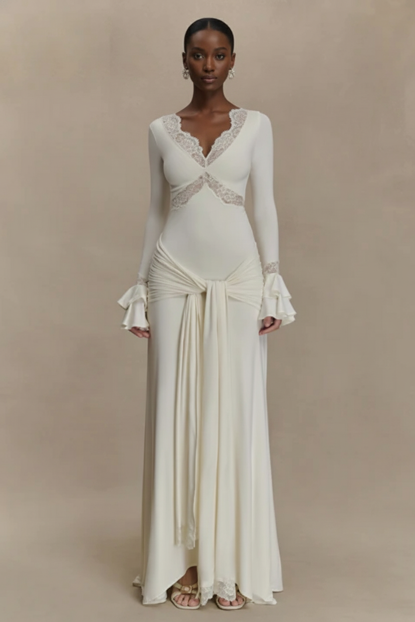 Luna Slinky Lace Maxi Dress