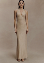 Isabella Halter Neck Diamante Maxi Dress