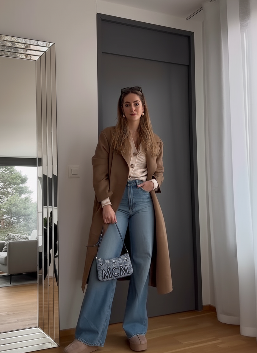 The Harper Long Coat + Denim + Bomber Set