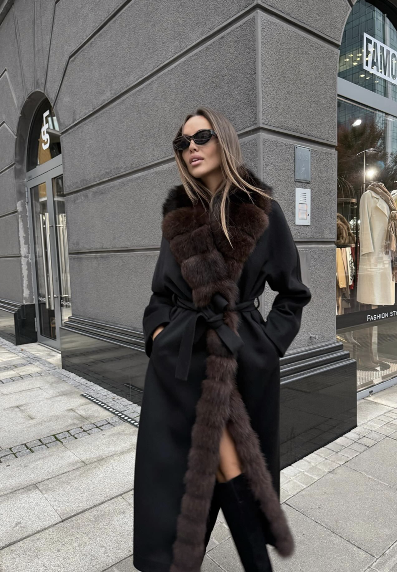 Maribel Wool-Blend Long Coat