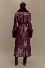 Callista Faux-Leather Trench