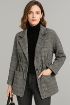 Macey Wool Cardigan with Adjustable Tie Waist for Women