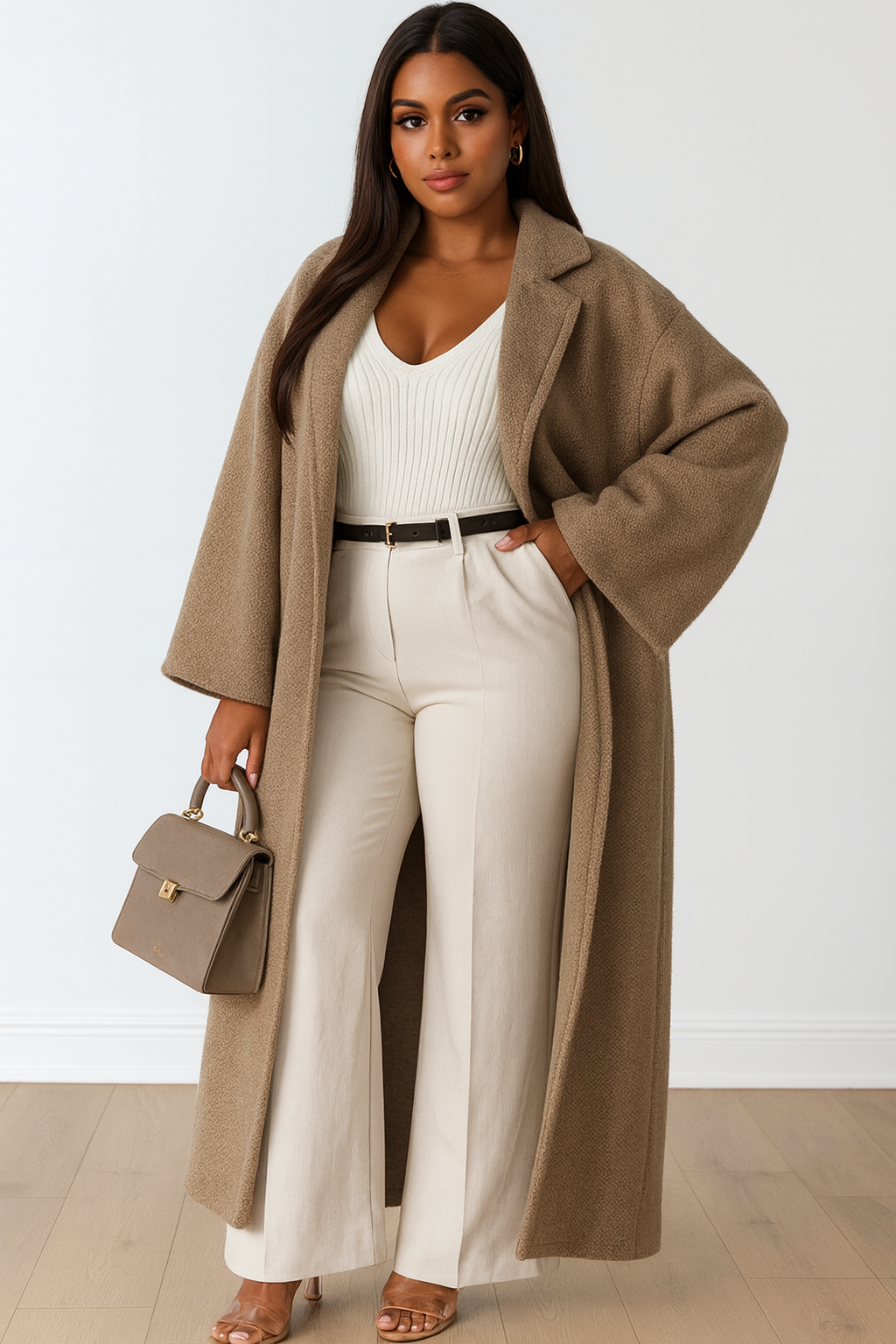 Loose Solid Color Coat - Elegance and Comfort for Cold Days