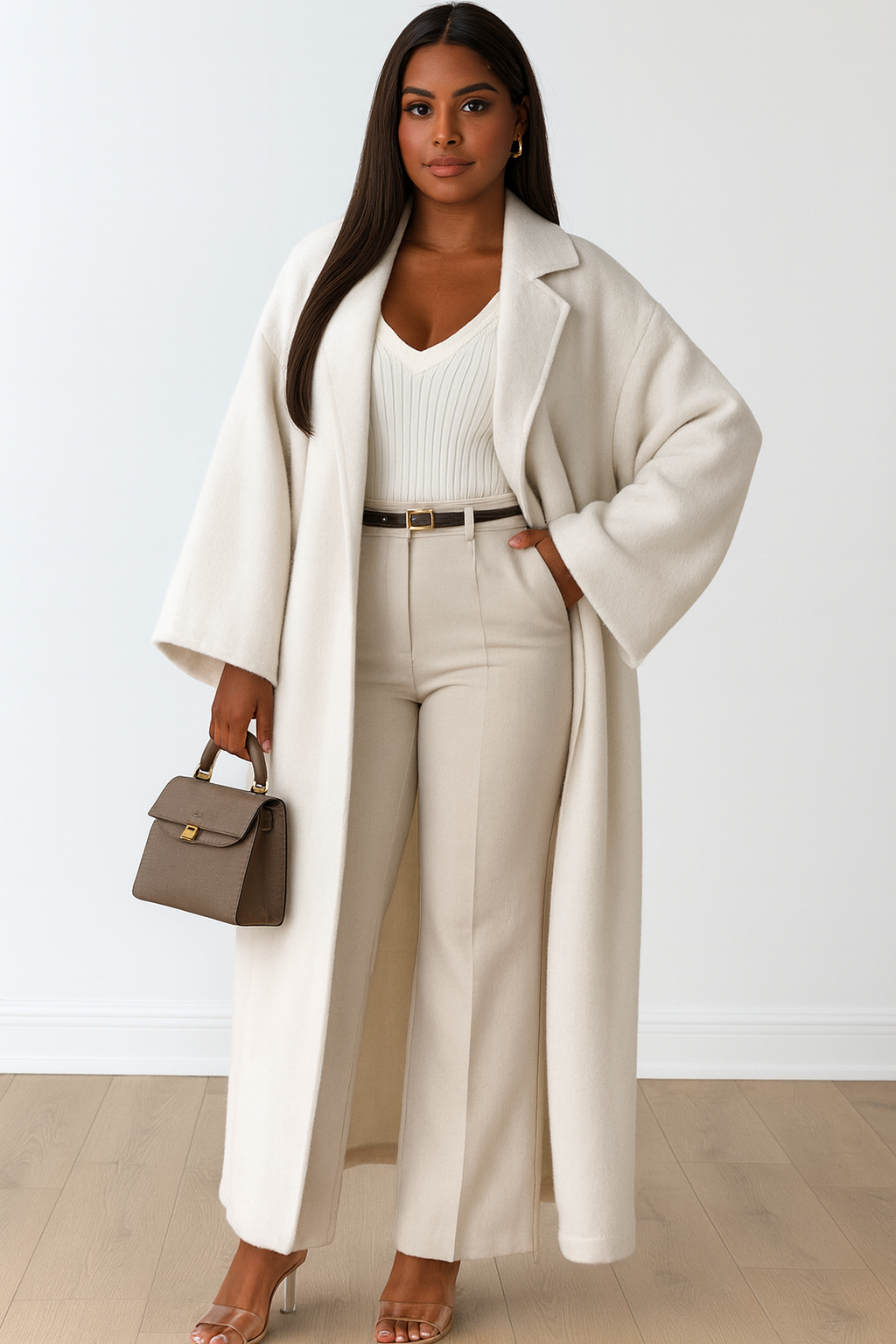 Loose Solid Color Coat - Elegance and Comfort for Cold Days
