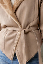 Olivia Plush Lapel Coat