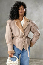 Olivia Plush Lapel Coat