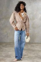 Olivia Plush Lapel Coat