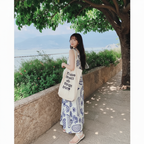 Holiday Dress in Blue Print: Elegance and Comfort for Every Adventure