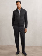 The Townsend Quilted Rib-Knit Funnel-Neck Jacket&nbsp;
