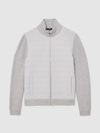The Townsend Quilted Rib-Knit Funnel-Neck Jacket&nbsp;