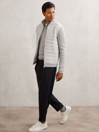 The Townsend Quilted Rib-Knit Funnel-Neck Jacket&nbsp;