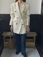 Elisa Women's Wool Blazer - Button, Tailored