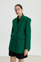 Elisa Women's Wool Blazer - Button, Tailored