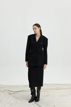 Elisa Women's Wool Blazer - Button, Tailored