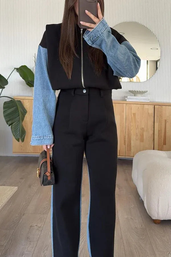 Arlo Patchwork Jacket Set