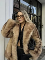 Karina Women's Faux Fur Coat - Timeless, Elegant