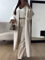 Loose Solid Color Coat - Elegance and Comfort for Cold Days