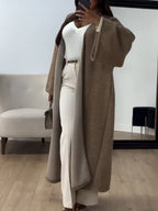 Loose Solid Color Coat - Elegance and Comfort for Cold Days