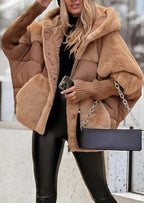 Lila Hooded Fur Patchwork Winter Coat