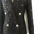 Robinson Sequin Blazer Women - Double-Breasted, Slim Fit