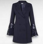 Negroni Women's Blazer - Embroidered, Slim Fit