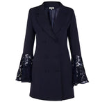 Negroni Women's Blazer - Embroidered, Slim Fit