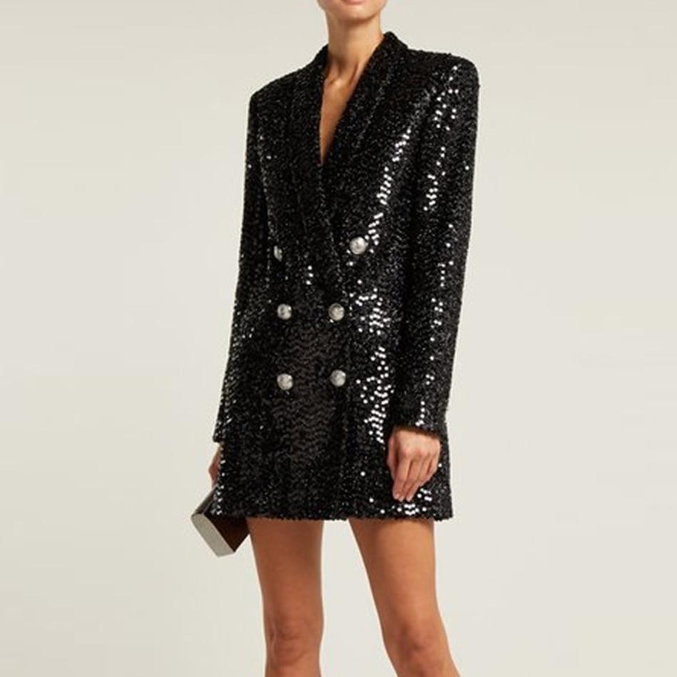 Robinson Sequin Blazer Women - Double-Breasted, Slim Fit