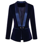 Camille Velvet Blazer - Slim Fit, Single Button