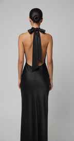 Alina Dress-Backless Satin Maxi