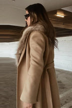The Novalie Wool-Blend Fur-Collar Overcoat